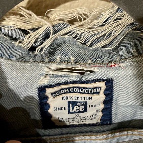 Vintage 90s MELISSA ETHERIDGE Chrome Plated Lee Denim Tour Jean Jacket Size XL - Picture 6 of 7